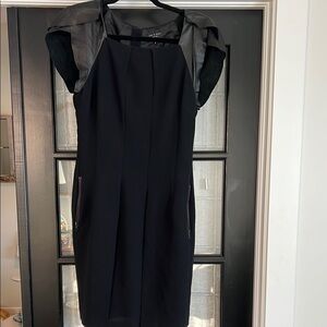 Rag and bone black mixed material dress Black Dress